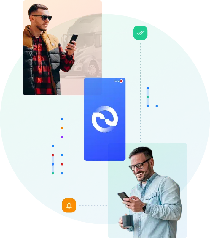 Fleet Manager Looking At A Phone