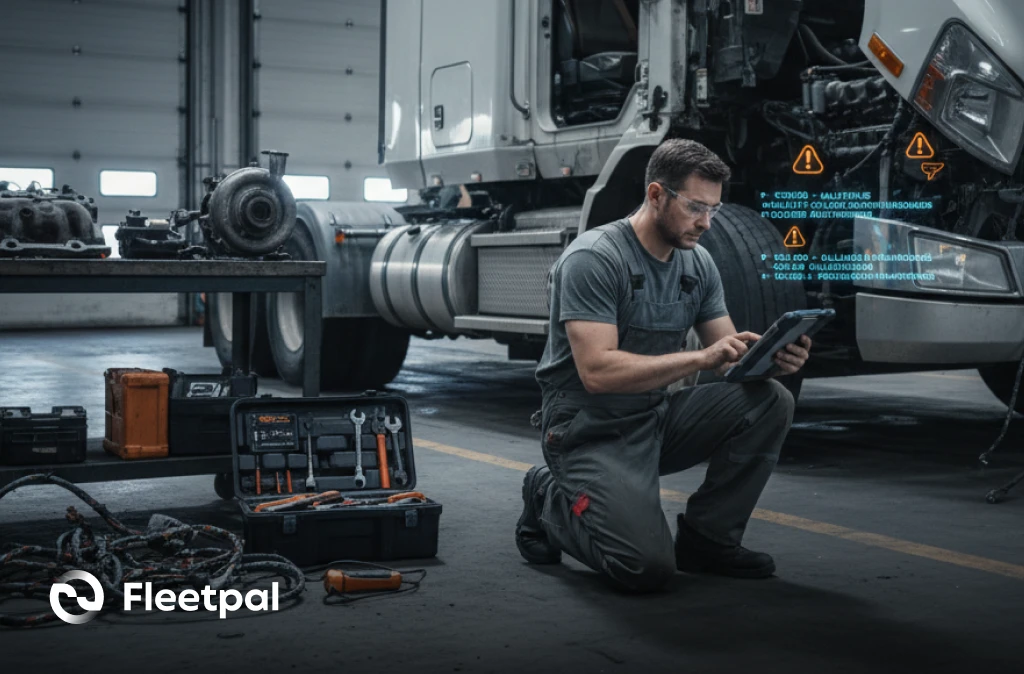 Technician browsing Fleetpal to find chronic repairs